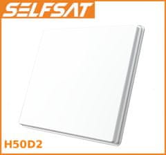 shumee SelfSat H50D2 ravna antena z lnb dvojčkom kot 80cm