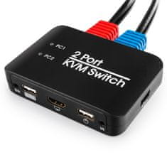 shumee USB + HDMI 2/1 Spacetronik KVM stikalo SPH-KVM21