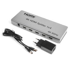 shumee Razdelilnik HDMI 1x4 SPH-RS104_V46 4K 60 Hz CEC