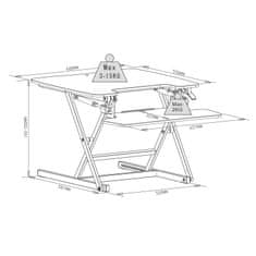 Greatstore Namizno stojalo Spacetronik SPR-122SB