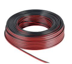 Goobay 2x2,5 mm CCA zvočniški kabel 50 m črno-rdeč