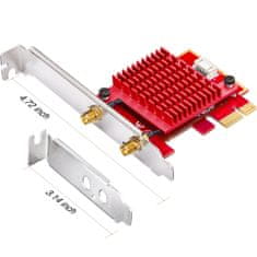 shumee PCI-E Wi-Fi omrežni adapter 6 AX5400 BT 5.2 2x5 dBi