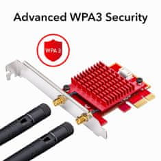 shumee PCI-E Wi-Fi omrežni adapter 6 AX5400 BT 5.2 2x5 dBi