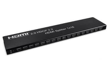 shumee Razdelilnik HDMI 1x16 SPH-RS116_V20 4K 60 Hz HDR