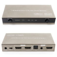shumee Razdelilnik 2x HDMI-HDMI + Audio ARC 4K SPH-SAE06