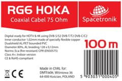 RG6 Spacetronik HOKA 102 CU Dualshield kabel 100m