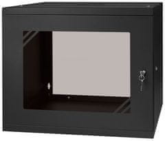 shumee RACK 19'' 9U 600x450mm BLACK Steklena vrata