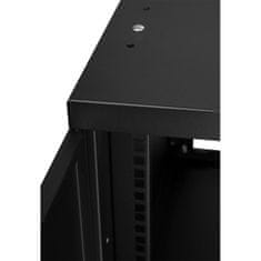 shumee RACK 19'' 9U 600x450mm BLACK Steklena vrata