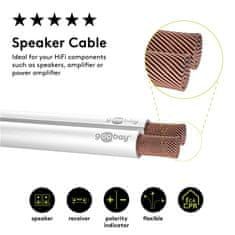 Greatstore Goobay 2x1,5 mm CU bakren zvočniški kabel 50 m bel