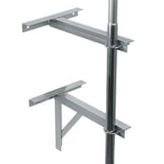 Greatstore Stenski nosilec 45 cm s podpornim kompletom 2 kosov.