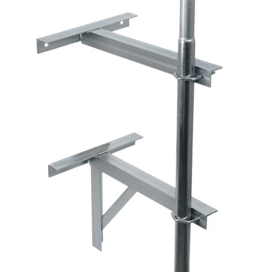 Greatstore Stenski nosilec 45 cm s podpornim kompletom 2 kosov.