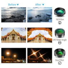 Komplet objektivov za pametne telefone 3x objektiv 3x filter