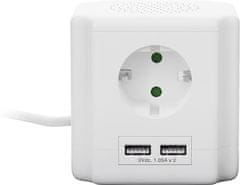shumee CUBE napajalnik Goobay 4xAC 2xUSB