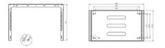 shumee 19" 6U stenski nosilec za omaro 330 mm siv