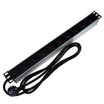 shumee RACK 19'' 1U napajalnik 9 vtičnic