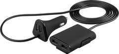 shumee Avtomobilski polnilec 4xUSB 9,6A 1,8 m Goobay