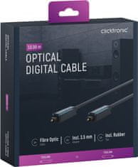 CLICKTRONIC Toslink optični kabel + dodatni priključek 10 m