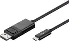 Kabel USB-C 3.1 - Display Port Goobay 1,2 m črn