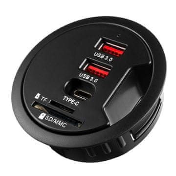 shumee Spacetronik okrogla namizna vtičnica SPS-R0D5B