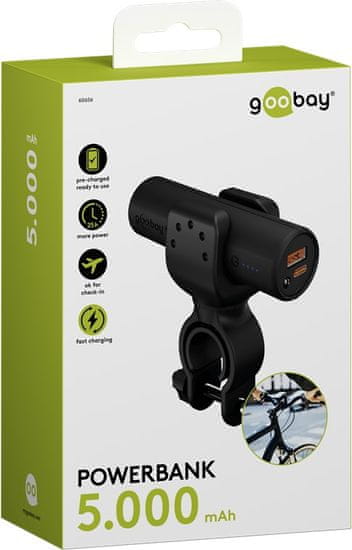 Greatstore Powerbank Goobay 5000 mAh za kolo LED QC PD USB-C
