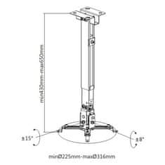 Spacetronik SPA-P01S stropni nosilec za projektor