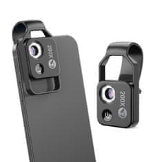 shumee Digitalni mikroskopski objektiv za telefon 200x LED