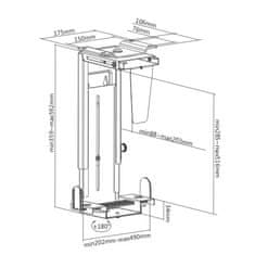 Spacetronik SPB-102B Nosilec za namizni računalnik