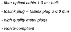 Toslink T-T 6,0 mm optični kabel Goobay - 10 m