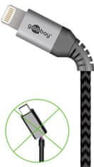 Kabel USB 2.0 - Apple Lightning Goobay TEXTIL 1m