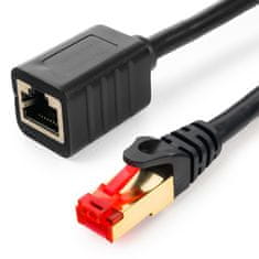 Greatstore Podaljševalni kabel LAN CAT7 črn 10m