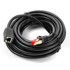 Greatstore Podaljševalni kabel LAN CAT7 črn 10m