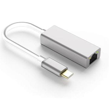 shumee Adapter USB-C za vtičnico RJ45 SPU-A04 srebrn