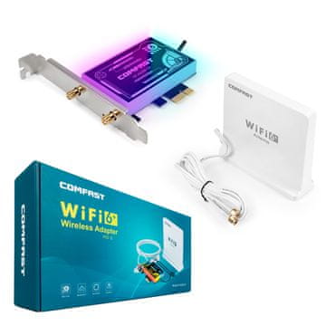 shumee AX3000 Wi-Fi 6 ARGB PCI-E omrežna kartica