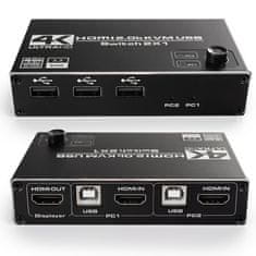 shumee USB + HDMI 2/1 Spacetronik KVM stikalo SPH-KVM22