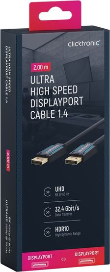 shumee CLICKTRONIC DisplayPort DP - DP 1.4 8K 2m kabel