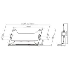 Nosilec za prenosni računalnik, nastavljiv za luknje VESA SPB-002B