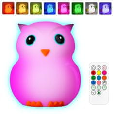 shumee Velika sova RGB nočna luč USB-C daljinski upravljalnik SP-LN01XL