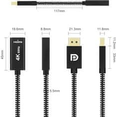 shumee Priključek DisplayPort v vtičnico HDMI 4K SPD-H03