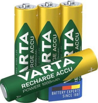 shumee VARTA LR03 AAA 1,2V 1000 mAh akumulatorske baterije 4ks