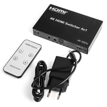 shumee Spacetronik SPH-S410 4K 60Hz HDMI 4/1 kombinator