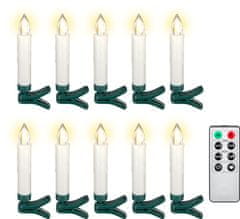 LED sveče za božično drevo Goobay 1.5x10cm KIT 10x