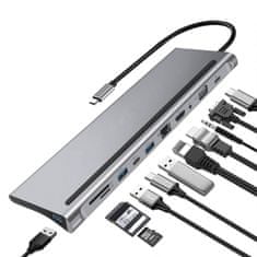 Večportni SPU-M02 USB-C HDMI VGA RJ45 USB 3.0 SD