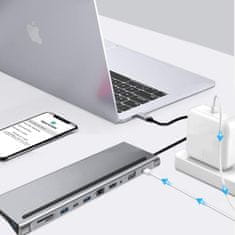 shumee Večportni SPU-M02 USB-C HDMI VGA RJ45 USB 3.0 SD