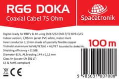 Spacetronik DOKA 4K Trishield RG6 kabel 100m vezan