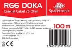 shumee Spacetronik DOKA 4K Trishield RG6 kabel 100m vezan