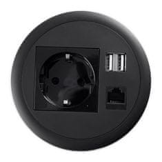 Greatstore Spacetronik SPS-R1D4B okrogla namizna vtičnica