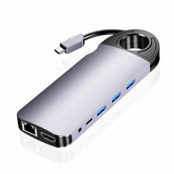 shumee Večportni SPU-M01 USB-C HDMI VGA RJ45 USB 3.0 SD