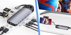 shumee Večportni SPU-M01 USB-C HDMI VGA RJ45 USB 3.0 SD