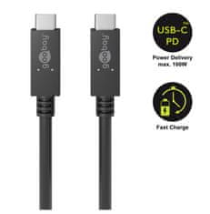 USB-C 3.2 Gen2x2 100W 20Gb/s PD kabel Goobay 0,5 m