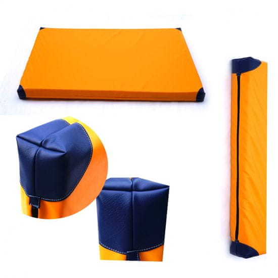 ABC CONNECT Gimnastična vzmetnica 200x120 rumena/granat